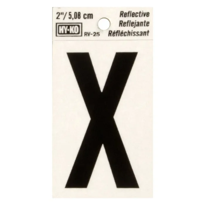 Hy-Ko™ 2″ Reflective Letter X (10 pcs.)