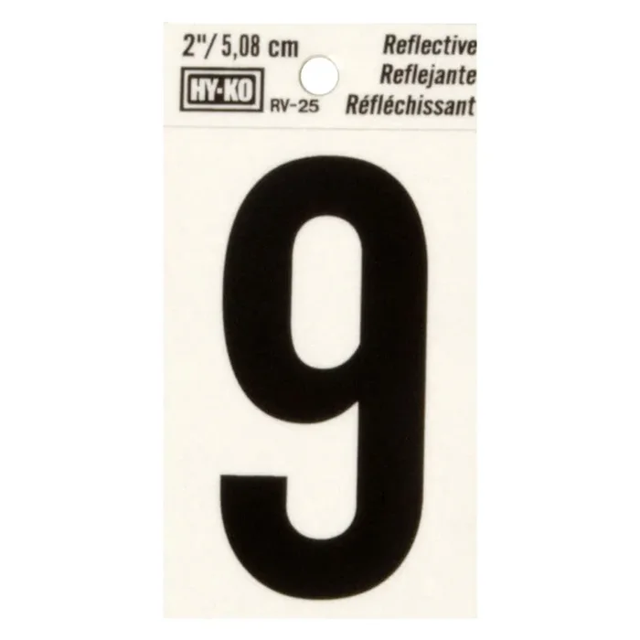 Hy-Ko™ 2″ Reflective Number 9 (10 pcs.)