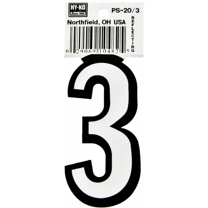Hy-Ko™ 3.25″ Boat Number 3 (10 pcs.)