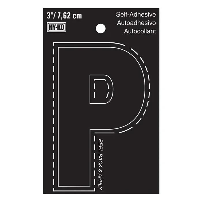 Hy-Ko™ 3″ Black Vinyl Letter P (10 pcs.)