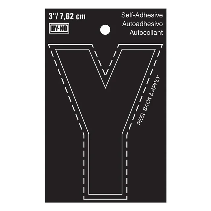 Hy-Ko™ 3″ Black Vinyl Letter Y (10 pcs.)
