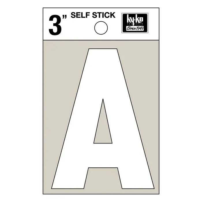 Hy-Ko™ 3″ White Vinyl Letter A (10 pcs.)