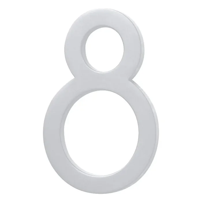 Hy-Ko™ 4″ Chrome Floating Mount Number 8 (3 pcs.)