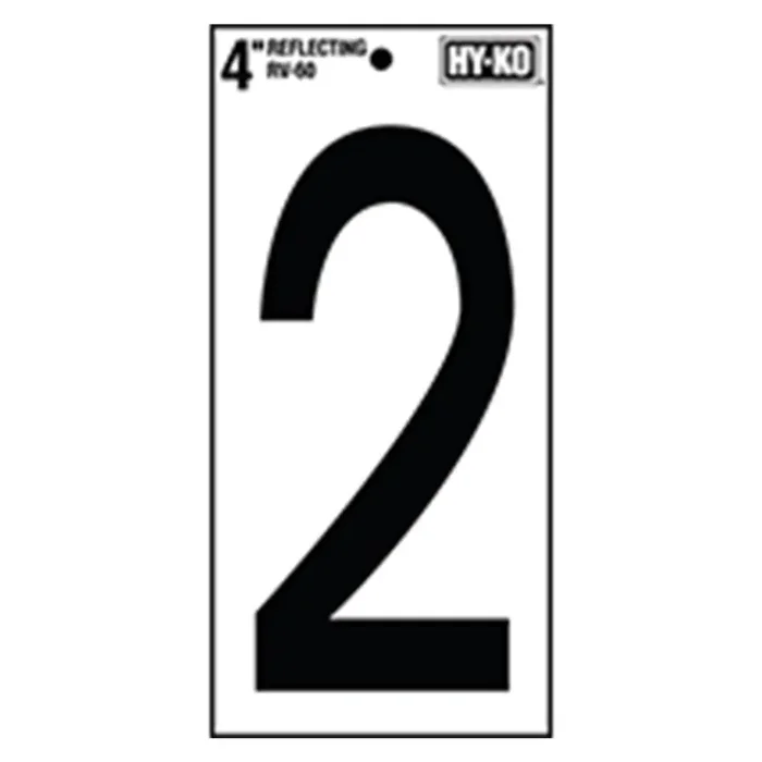 Hy-Ko™ 4″ Reflective Number 2 (10 pcs.)
