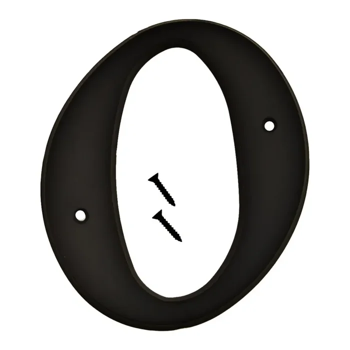 Hy-Ko™ 6″ Black Plastic Number 0 (5 pcs.)