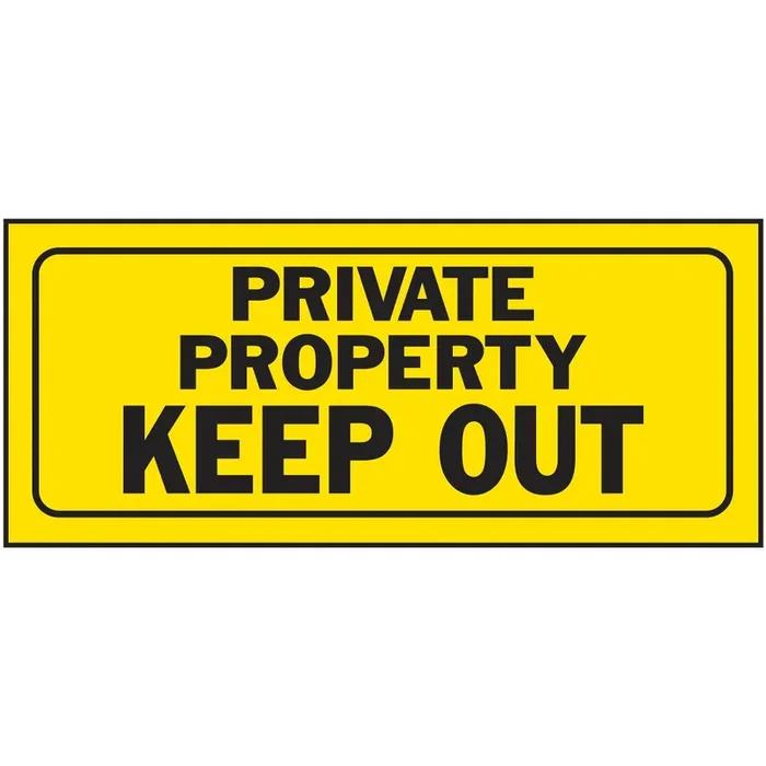 Hy-Ko™ Private Property Keep Out Sign 6″ x 14″ (5 pcs.)