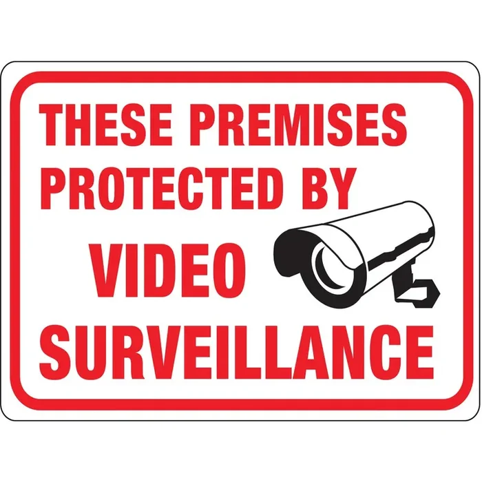 Hy-Ko™ Protected By Video Surveillance Sign 8.5″ x 12″ (10 pcs.)