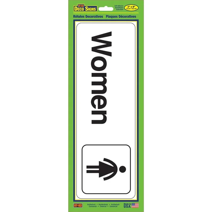 Hy-Ko™ Women Sign 3″ x 9″ (5 pcs.)