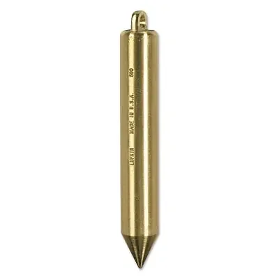 Inage Oil Gauging Plumb Bob, 1 in dia, 6.75 in L, Solid Brass, Unmarked