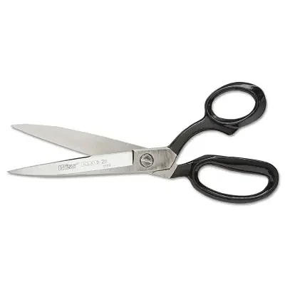 Inlaid Bent Handle Industrial Shears, 10.375 in OAL, Black, Sharp