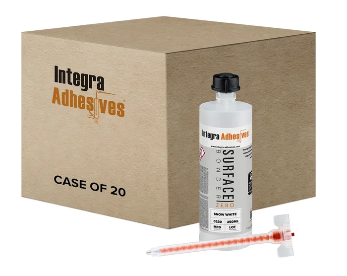 Integra Zero Trans White 0271 Adhesive 250ml with 2 Tips, Case of 20
