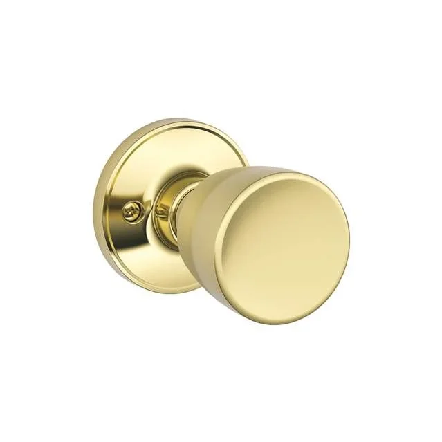 Interior Active Handleset Trim Byron Knob – Schlage J Series Bright Brass Finish