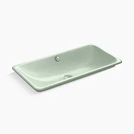 Iron Plains 30″ rectangular drop-in / undermount / vessel bathroom sink Cast Iron, in Aspen