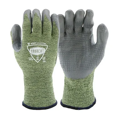 Ironcat Flame Resistant Seamless Knit TIG Welder’s Glove w/Silicone Coating – Green – 12/PR – 6100