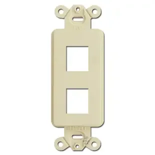 Ivory 2 Port Frame for Hubbell Modular Jack Adapters