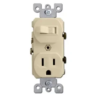 Ivory Combo Duplex Outlet and Toggle Switches