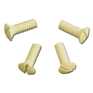 Ivory Plastic Screws for Wall Switch Plate Covers