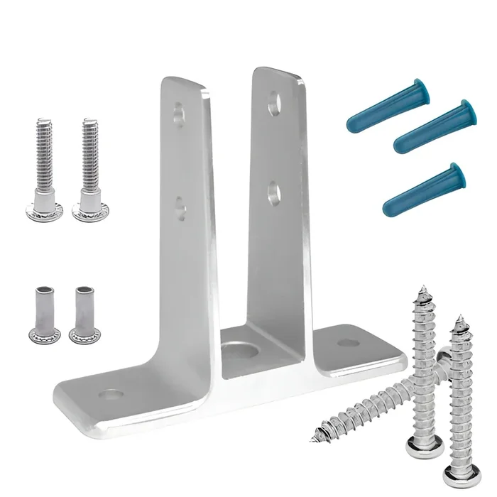 Jacknob Urinal Screen Bracket 1″ x -” High Screw Pack – 6lp Stainless