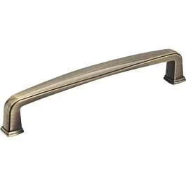 Jeffrey Alexander Milan 1 Collection 5-1/16″ (128mm) Center to Center, 5-9/16″ (141mm) Overall Length Brushed Antique Brass Cabinet Pull/Handle