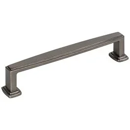 Jeffrey Alexander Richard 5-1/16″ (128mm) Center to Center, 5-5/8” Overall Length Brushed Pewter Cabinet Pull / Handle