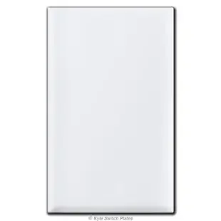 Jumbo 1 All Blank No Hole Light Switch Cover – White