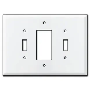 Jumbo Toggle Decora Toggle Wall Plate Cover – White