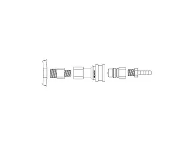 Justrite Fitting Disconnect Assembly – Stainless Steel – With Epdm For 1/4″ Id Tube – Installed – 12017
