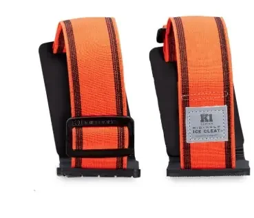 K1 HIGH-PROFILE MID-SOLE TRACTION CLEATS HI-VIZ ORANGE STRAP ONE SIZE FITS MOST