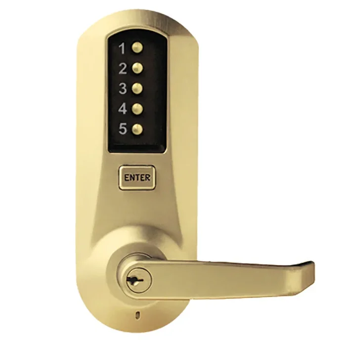 Kaba Access Mechanical Pushbutton Lock – Keypad Trim Cylindrical Lock