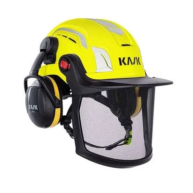 Kask Zenith-X Air Combo Kit (Includes Faceshield & Ear Muffs) Type I Class C Vented Yellow Fluorescent Safety Helmet – WHE00086-P-221.UNI
