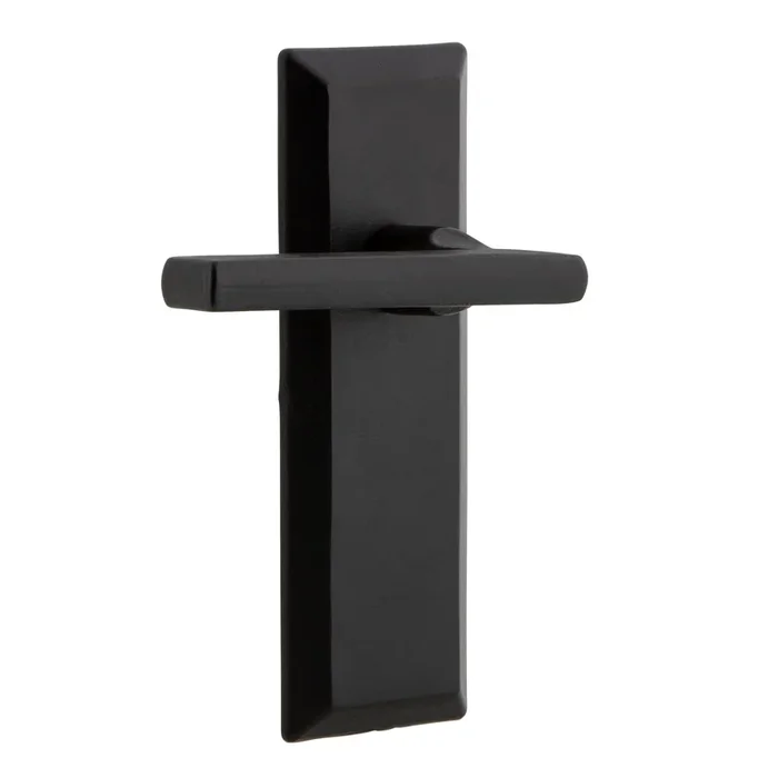 Keep Long Plate with Dirk Lever – Ageless Iron Interior Door Hardware