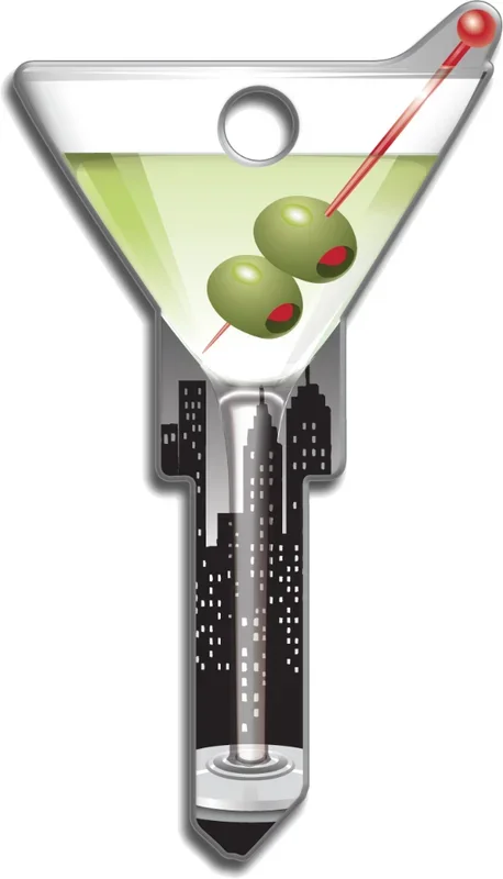 Key Shapes Martini KW1/11 – Colored Key Blank by Lucky Line Products