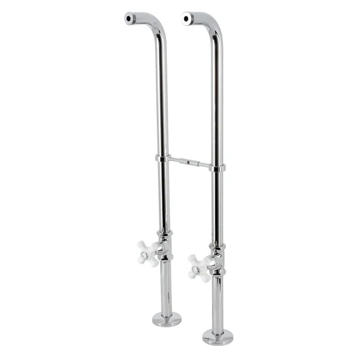 Kingston Freestanding Supply Line with Stop Valve – Polished Chrome