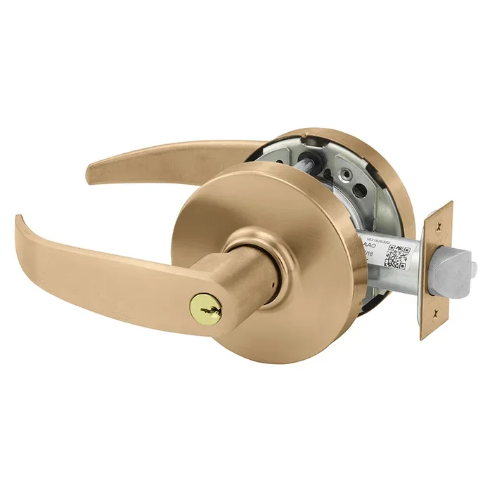 KIT – 10X-Line Entry P Lever, LA Keyway, Grade 1 Satin Bronze Lock