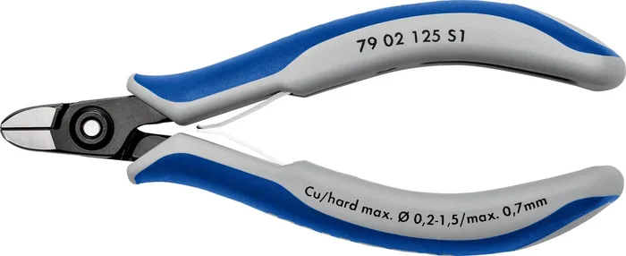 KNIPEX KNIPEX 79 02 125 S1 Precision Electronics Diagonal Cutter e.g. for opening plastic cable connectors with multi-component