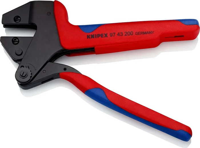 KNIPEX KNIPEX 97 43 200 A Crimp System Pliers for exchangeable crimping dies with multi-component grips burnished 200 mm (self-s