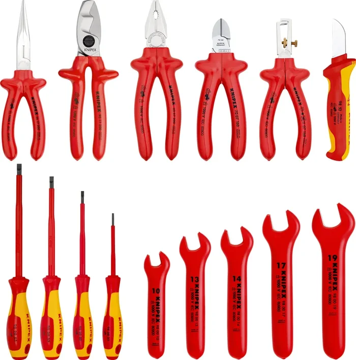 KNIPEX KNIPEX 98 99 13 Tool Roll 15 parts with insulated tools for works on electrical installations