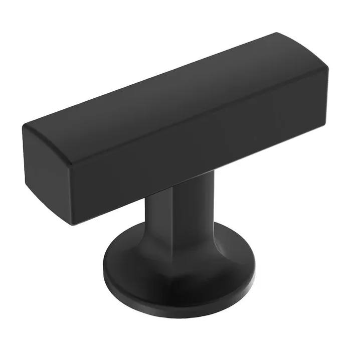 Knob 1-3/4×1/2in Everett MATTE BLK by AMEROCK
