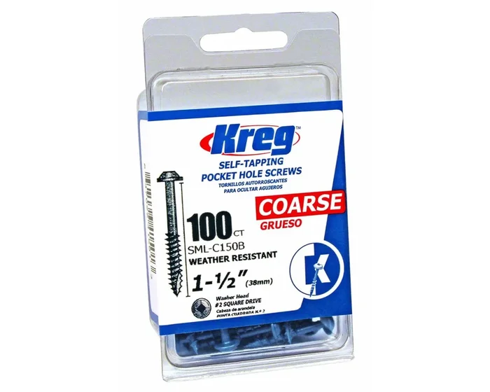 Kreg Blue-Kote WR Pocket Screws – 1-1/2 SML-C150B-100