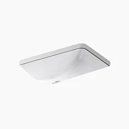 Ladena 21″ rectangular undermount bathroom sink Vitreous China, in White
