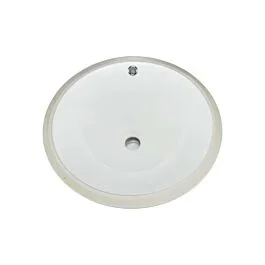 Ladle Shaped Undermount Bathroom Vanity Sink,17” Diameter x 7”, White Porcelain