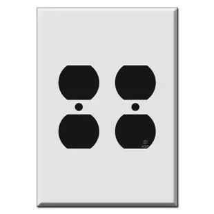 Large Jumbo 2-Duplex Outlet Cover Plates 6.38″ Tall