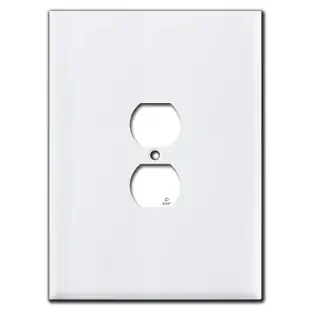 Largest Oversized Outlet Receptacle Cover in 7.5″ Tall Size – White