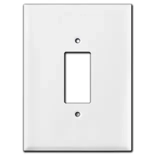 Largest Size 7.5″ Jumbo Decora Rocker Light Switch Plate – White
