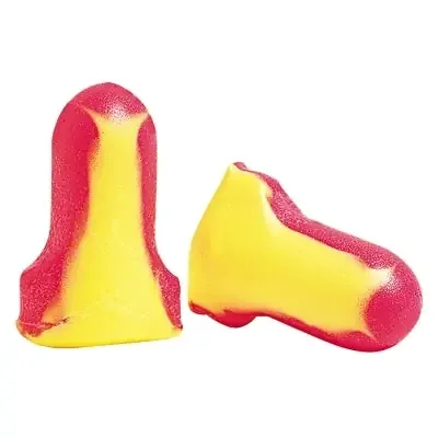 Laser Lite Disposable Earplug, Foam, Magenta/Yellow, Uncorded, Poly Bag