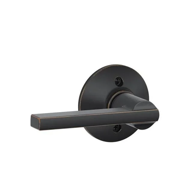 Latitude Lever Half Dummy Aged Bronze Finish by Schlage Residential