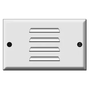 LED Step Light Wall Plate – Horizontal Louver Strap Mount