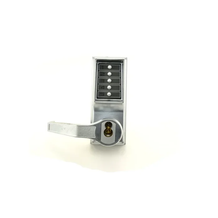 Left Hand Mechanical Pushbutton Lever Mortise Lock – Schlage Prep Satin Chrome Finish
