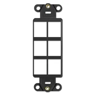 Leviton Black 6 Port Frames for Modular Jack Adapters