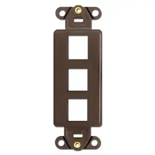 Leviton Brown 3 Port Frames for Modular Jack Adapters